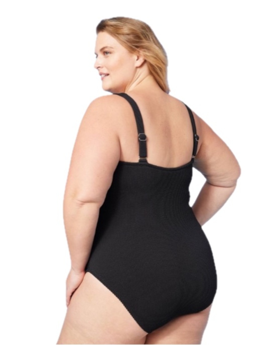 KONA SOL Full Coverage
Pucker Textured Square Neck
One Piece Swimsuit Plus Sz 20 - Picture 2 of 7